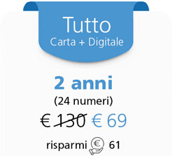cartaceo + digitale per 2 anni (solo Italia)